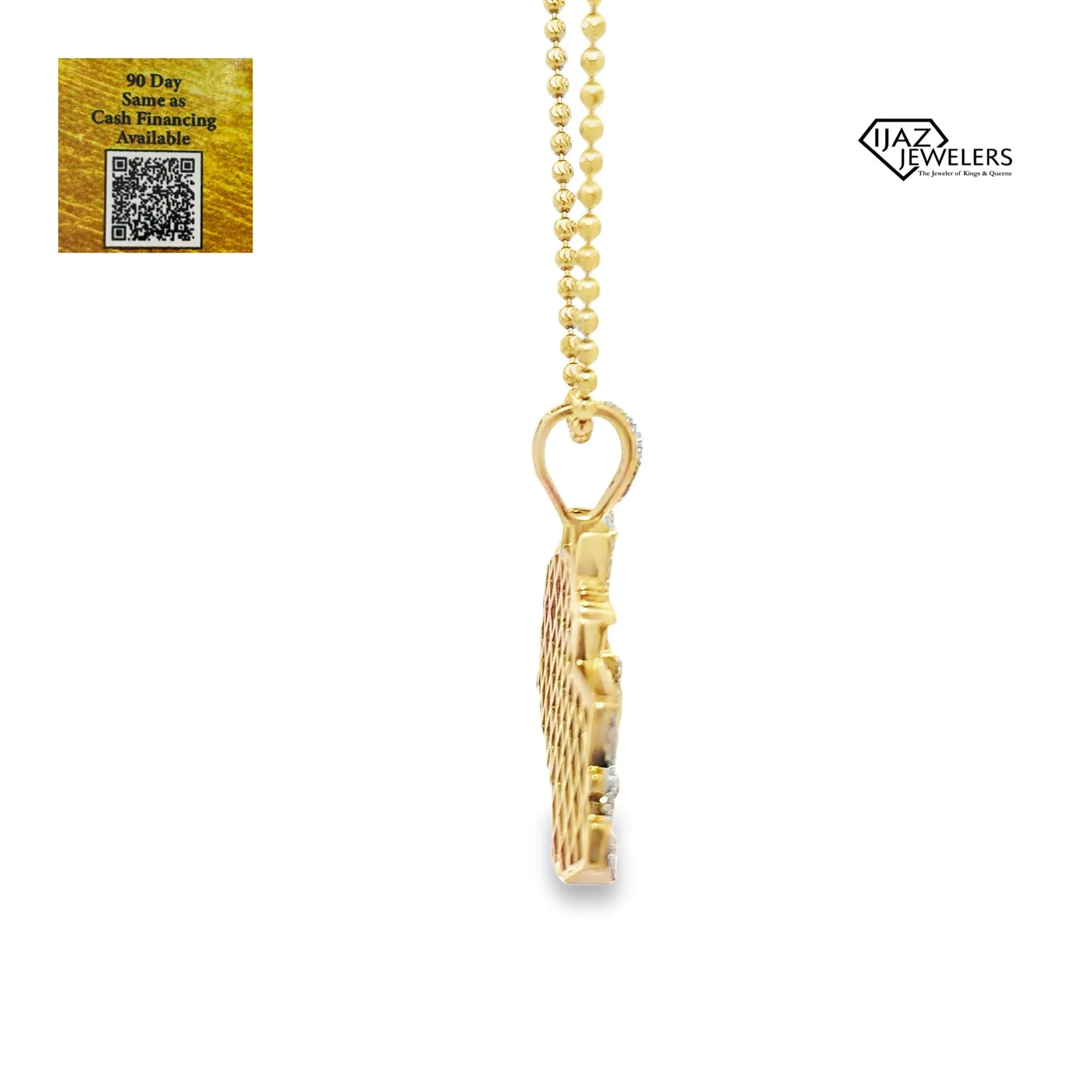 10K Gold 1.00 CTW Diamond Big Rig Charm