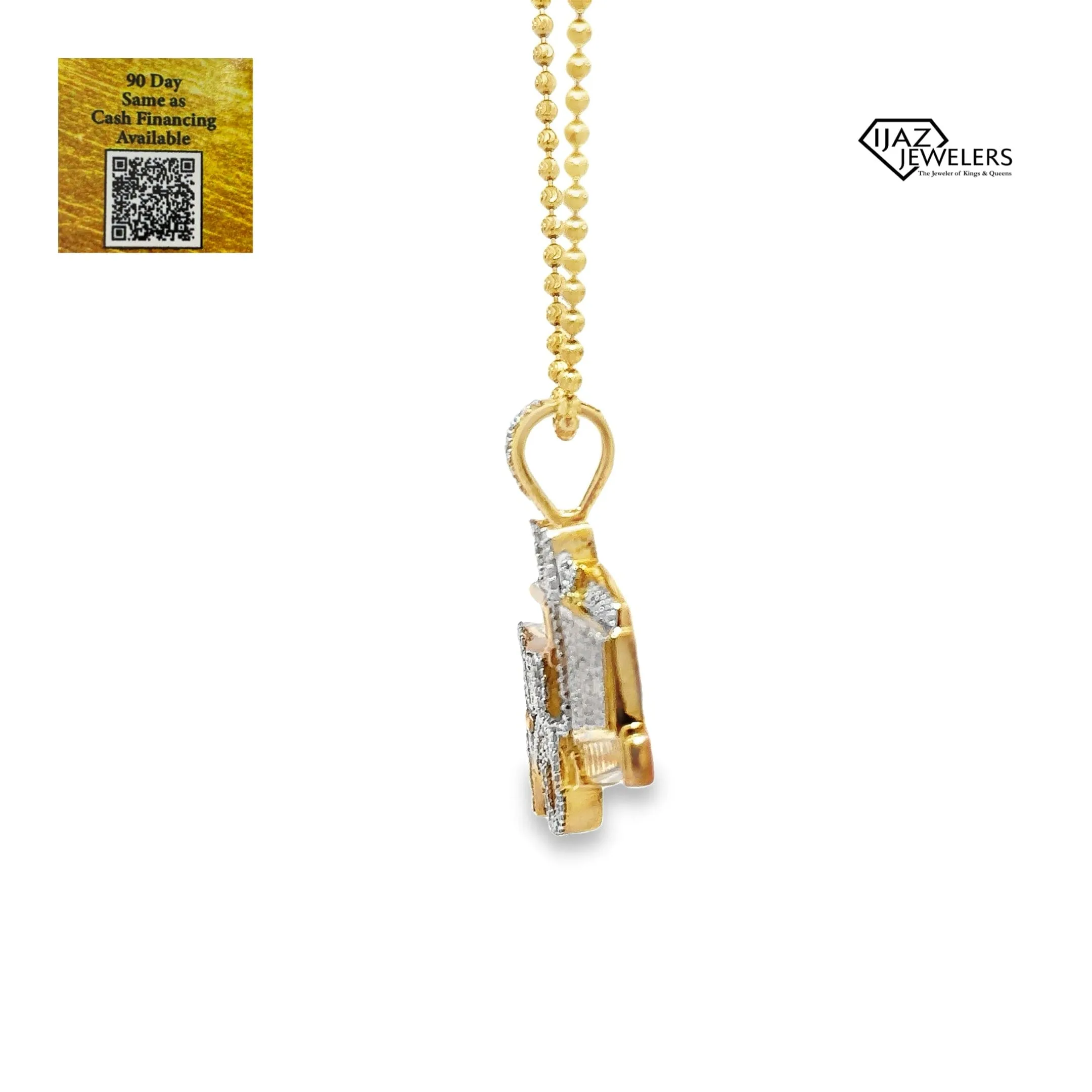 10K Gold 1.00 CTW Diamond Big Rig Charm
