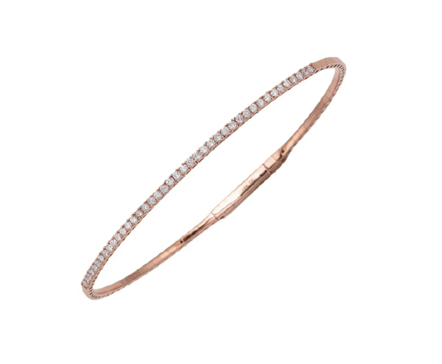14k Diamond Flex Tennis Bangle