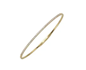 14k Diamond Flex Tennis Bangle