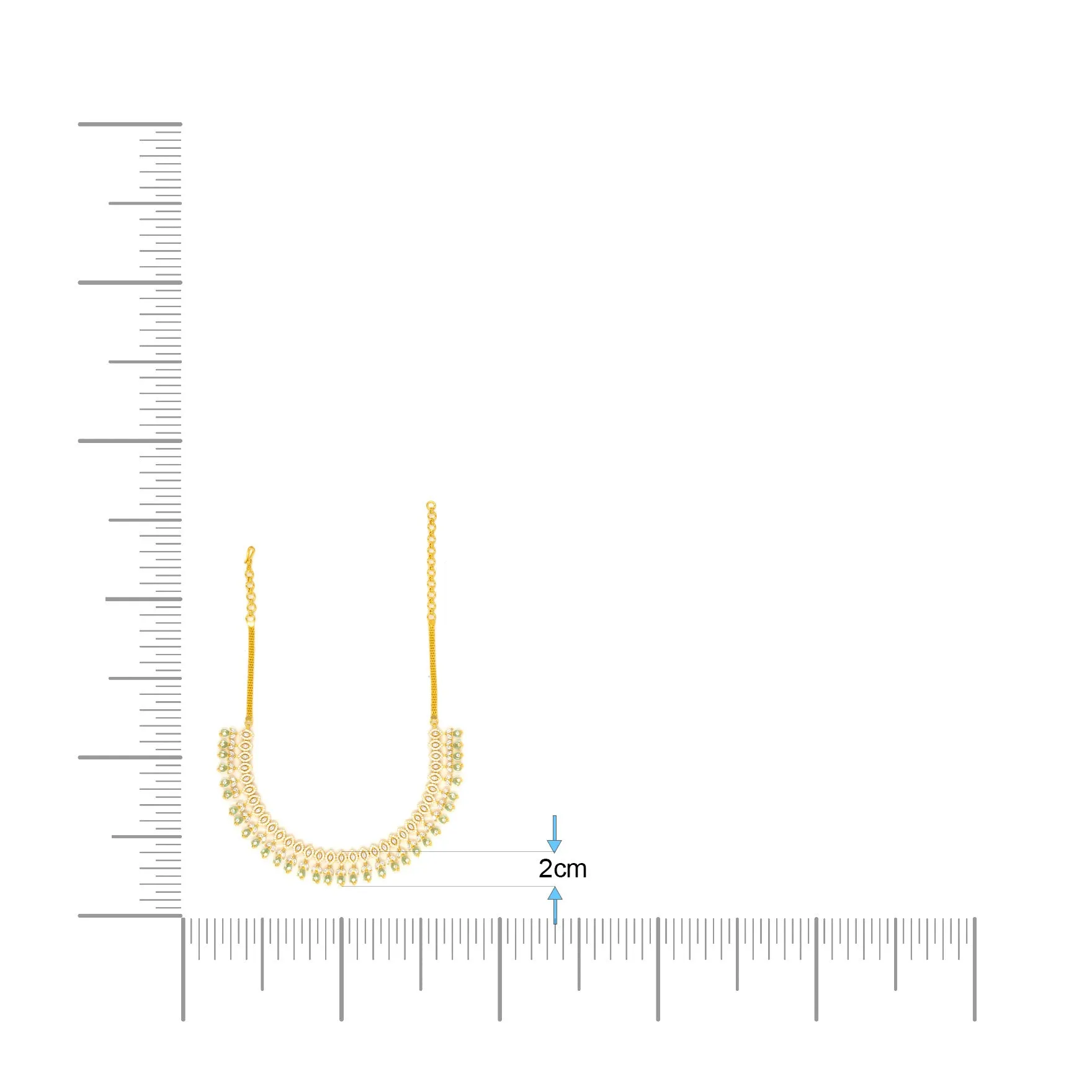 24ct Gold Plated Stone Necklace with stud PMSNS5WN-0021, PMSHST15WN-052
