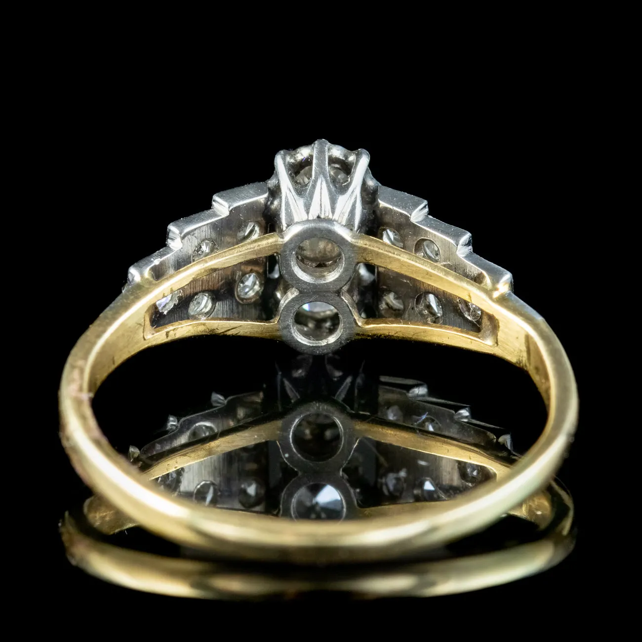 Antique Art Deco Diamond Toi Et Moi Ring 0.50ct Total
