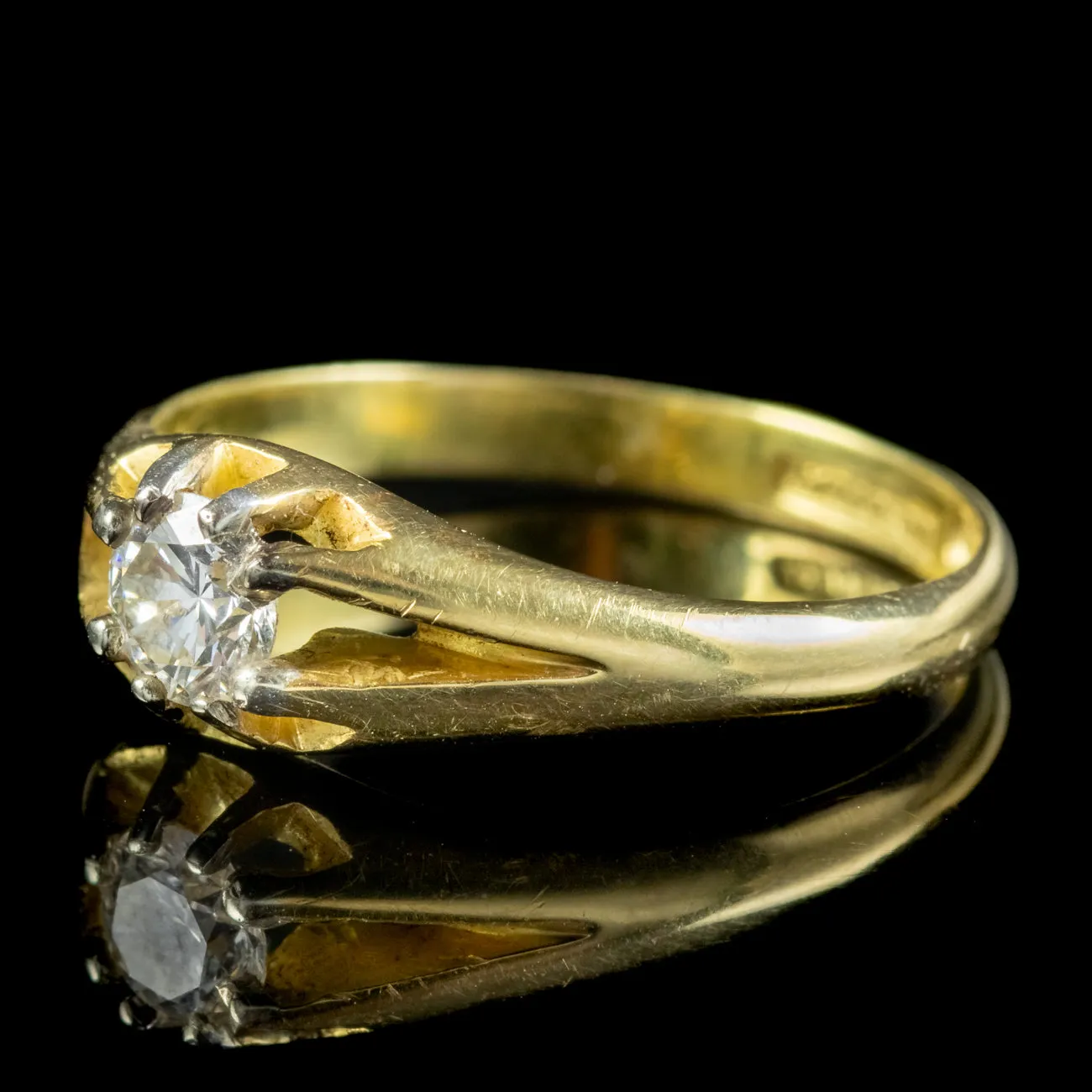 Antique Edwardian Diamond Solitaire Ring 0.40ct Diamond
