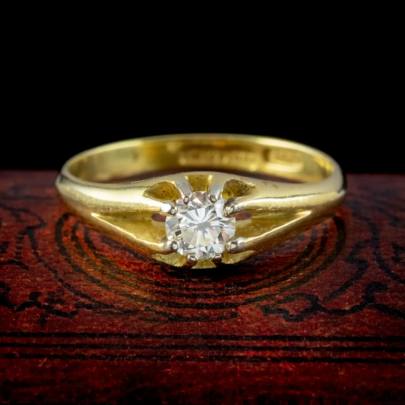 Antique Edwardian Diamond Solitaire Ring 0.40ct Diamond