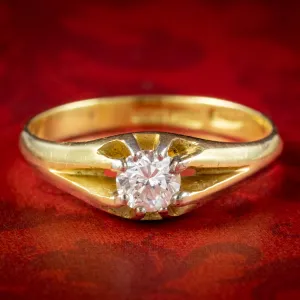 Antique Edwardian Diamond Solitaire Ring 0.40ct Diamond