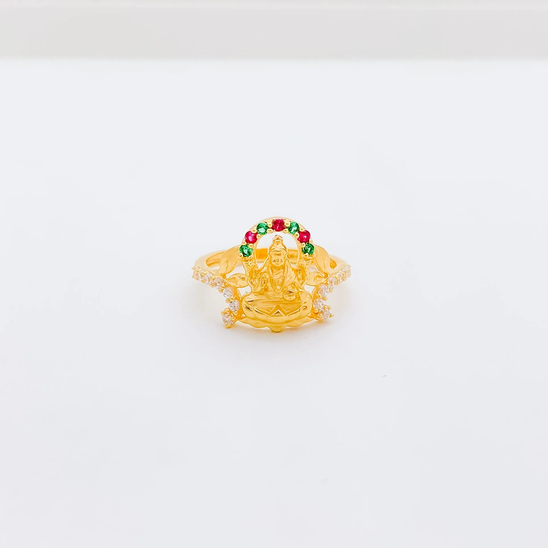 Auspicious Lakshmi in CZ Ring
