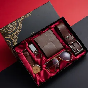 Business Gift Sets Men's Watches, Sunglasses, Leather Belt Wallets, Pen Keychains, Pen Gift Box Sets, Cross Border