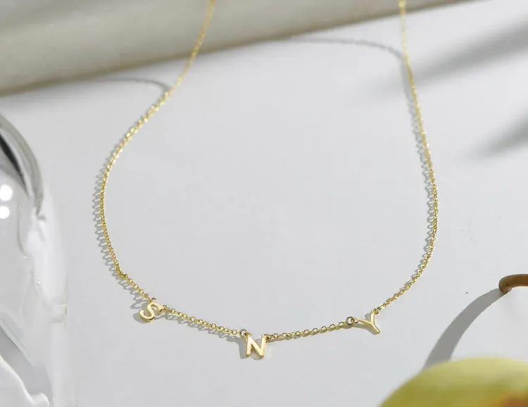 Customizable Initials Necklace - 3 colors