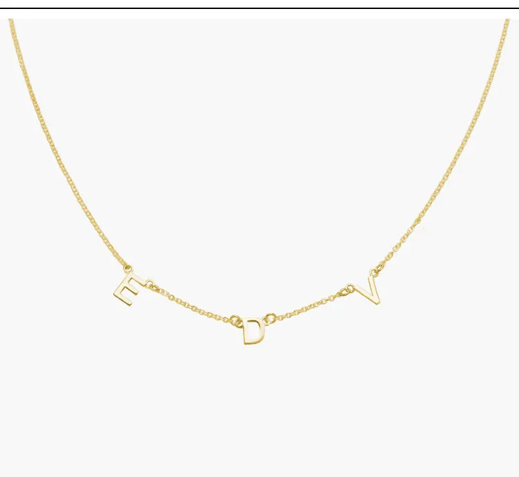 Customizable Initials Necklace - 3 colors