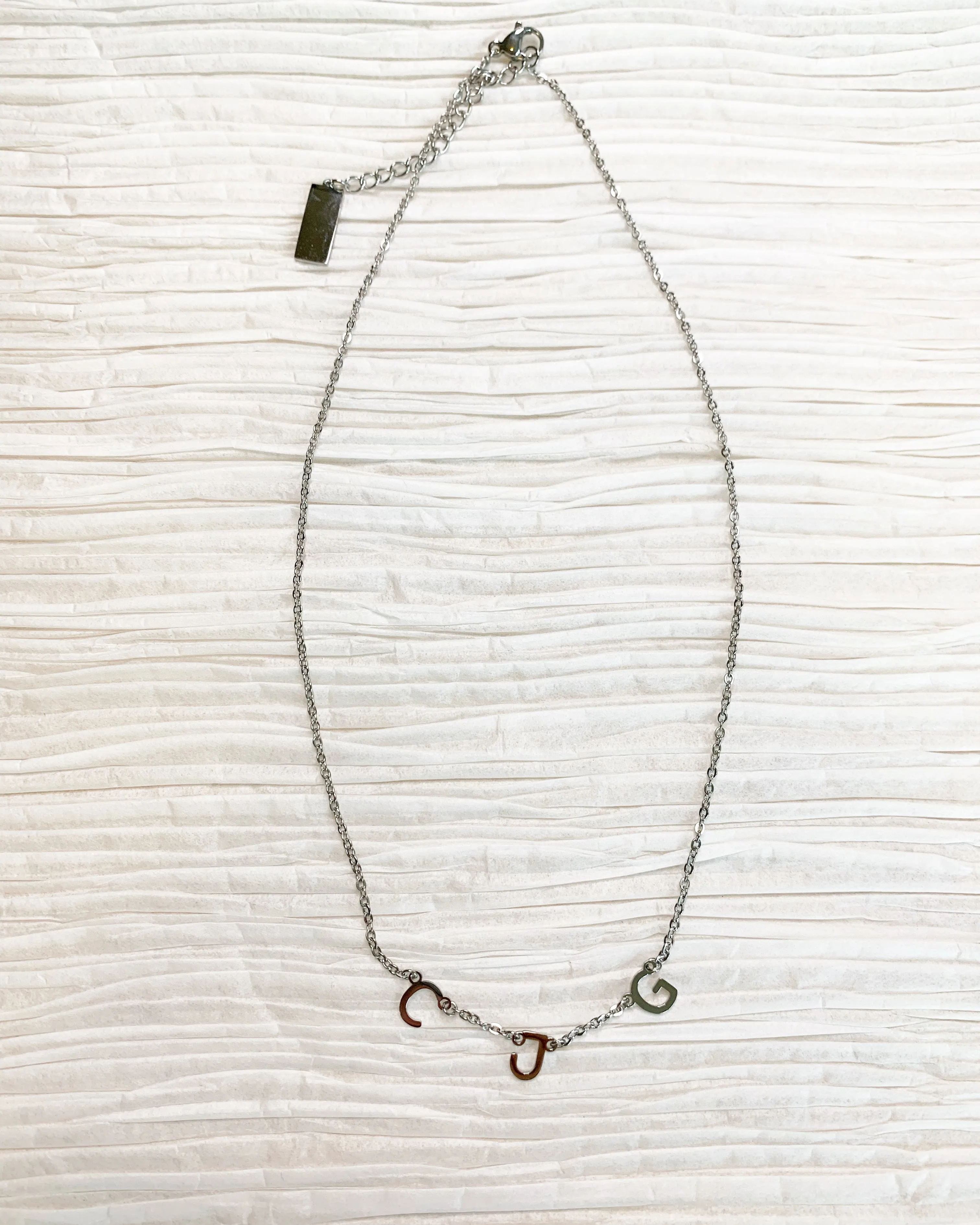 Customizable Initials Necklace - 3 colors
