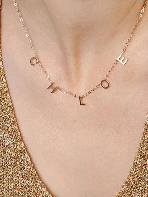 Customizable Initials Necklace - 3 colors