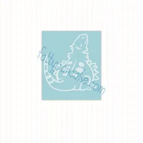 Fatty Pancake Bearded Dragon Waterproof Vinyl Decal, Cute Reptile Gift