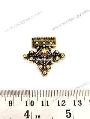 Golden pendant geometric 3D design GP51