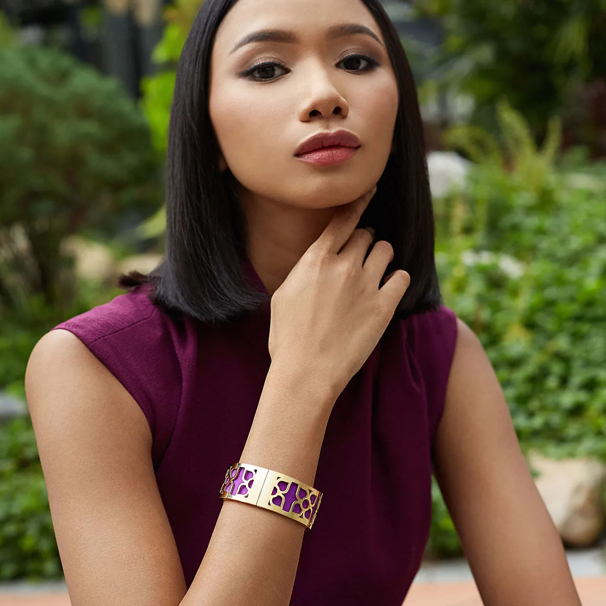 Lotus Bangle - Andaman Green