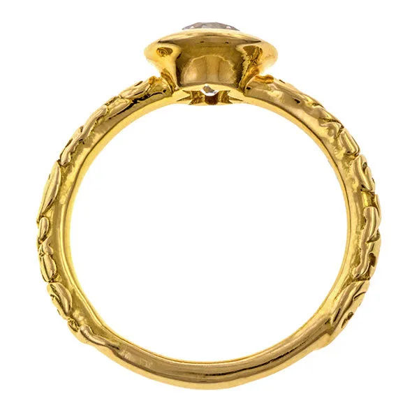 Old Euro 1.07ct Bezel Engagement Ring- Heirloom by Doyle & Doyle