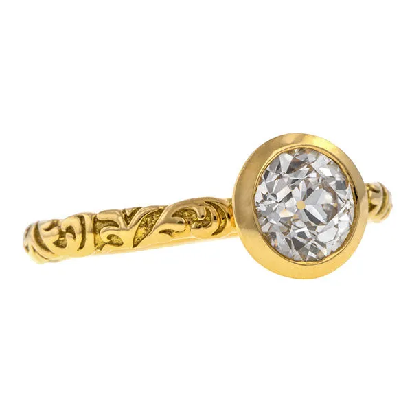 Old Euro 1.07ct Bezel Engagement Ring- Heirloom by Doyle & Doyle
