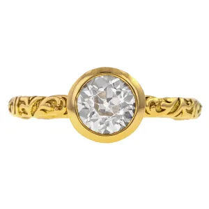 Old Euro 1.07ct Bezel Engagement Ring- Heirloom by Doyle & Doyle