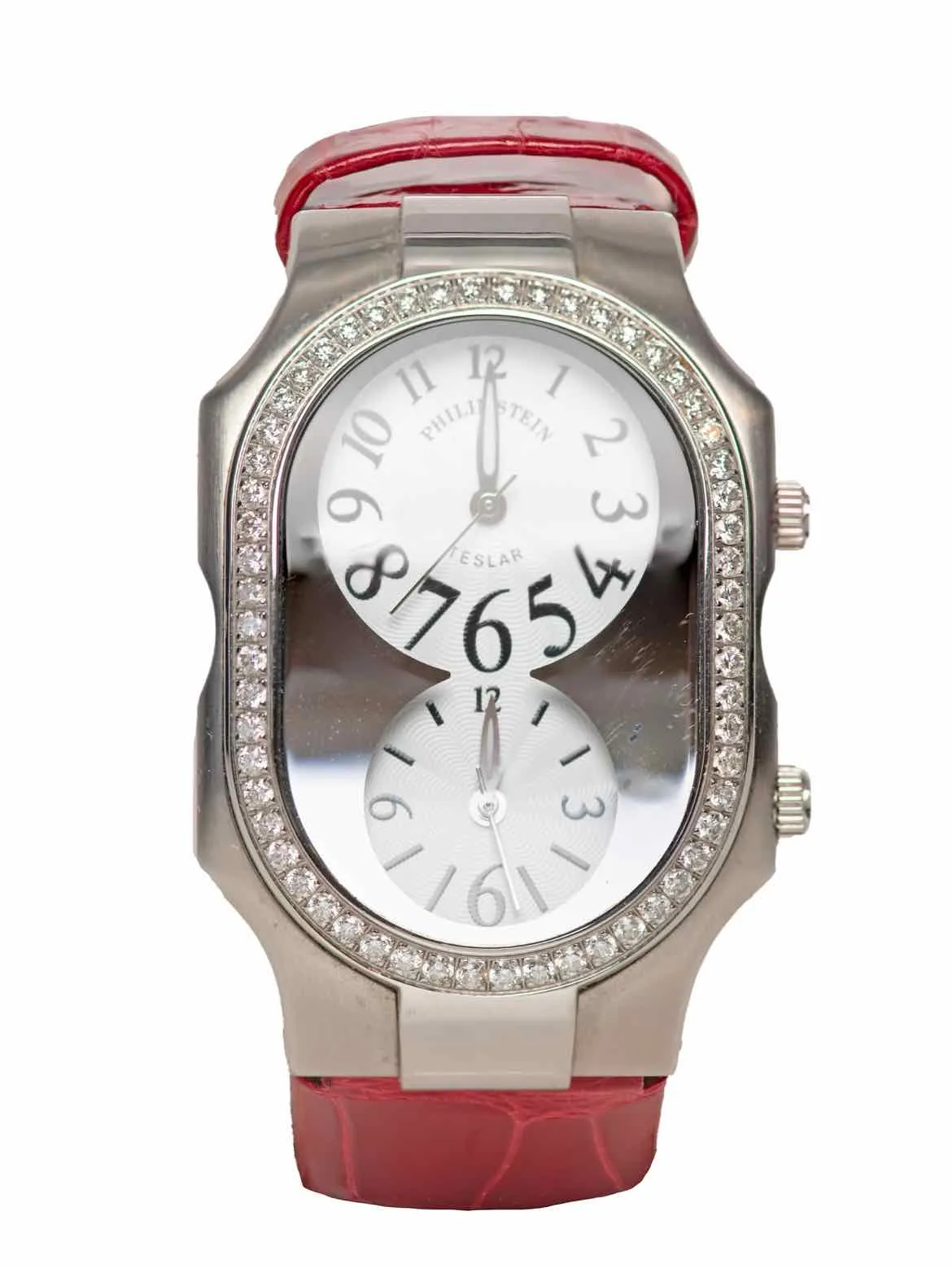 Philip Stein Teslar Dual Zone Diamond Bezel Watch