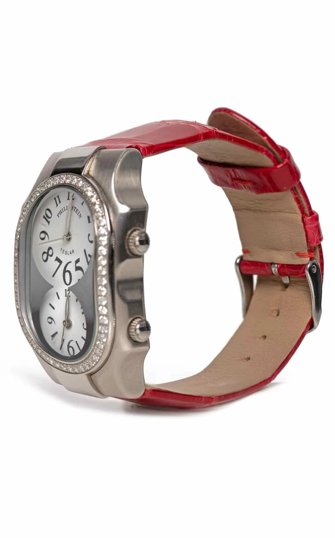 Philip Stein Teslar Dual Zone Diamond Bezel Watch