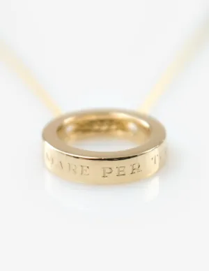 Royal Marines 9ct Yellow Gold Circle Pendant & Chain