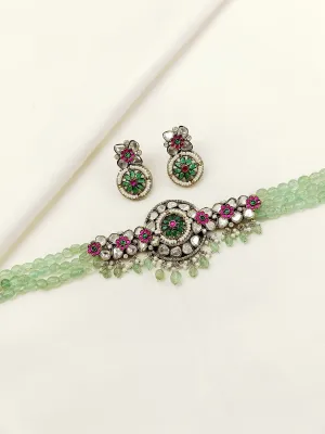 Sheesha MInt Green Victorian Choker Set