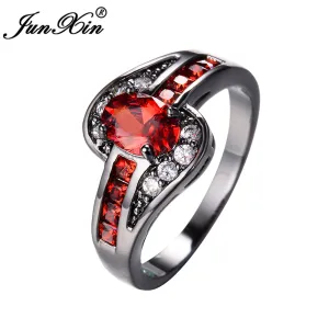 White & Black Gold Filled Jewelry Vintage Wedding Rings